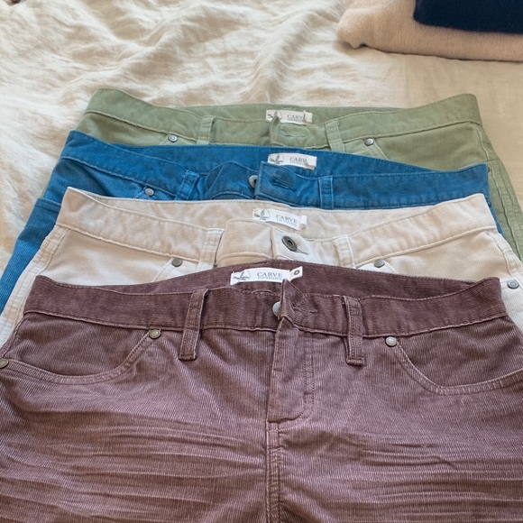 Carve Designs Women's Corduroy shorts- Brown, Cream, Blue, Green - Picture 1 of 3